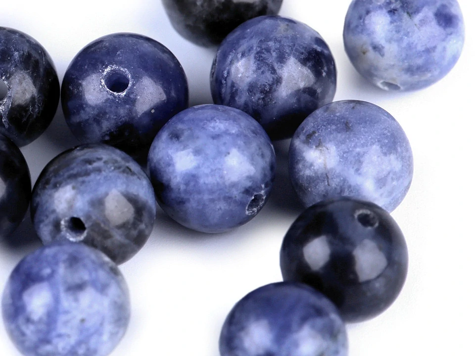 Minerální korálky Sodalit Ø6 mm - 10 ks