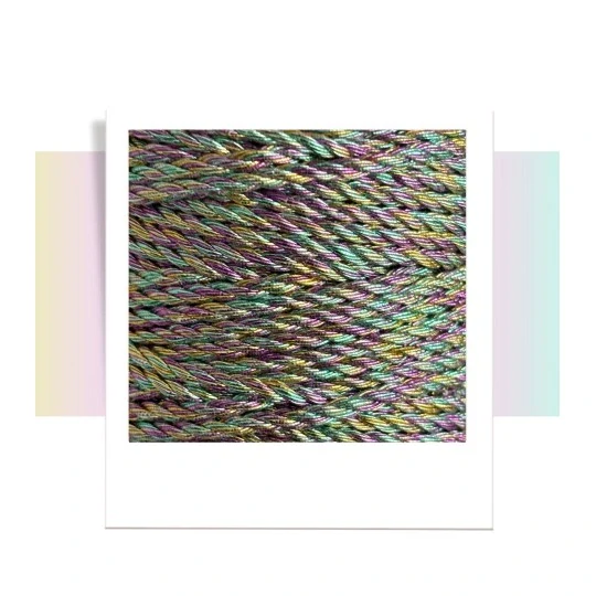 Macrame Bobbiny 3PLY regular metallic Aurora
