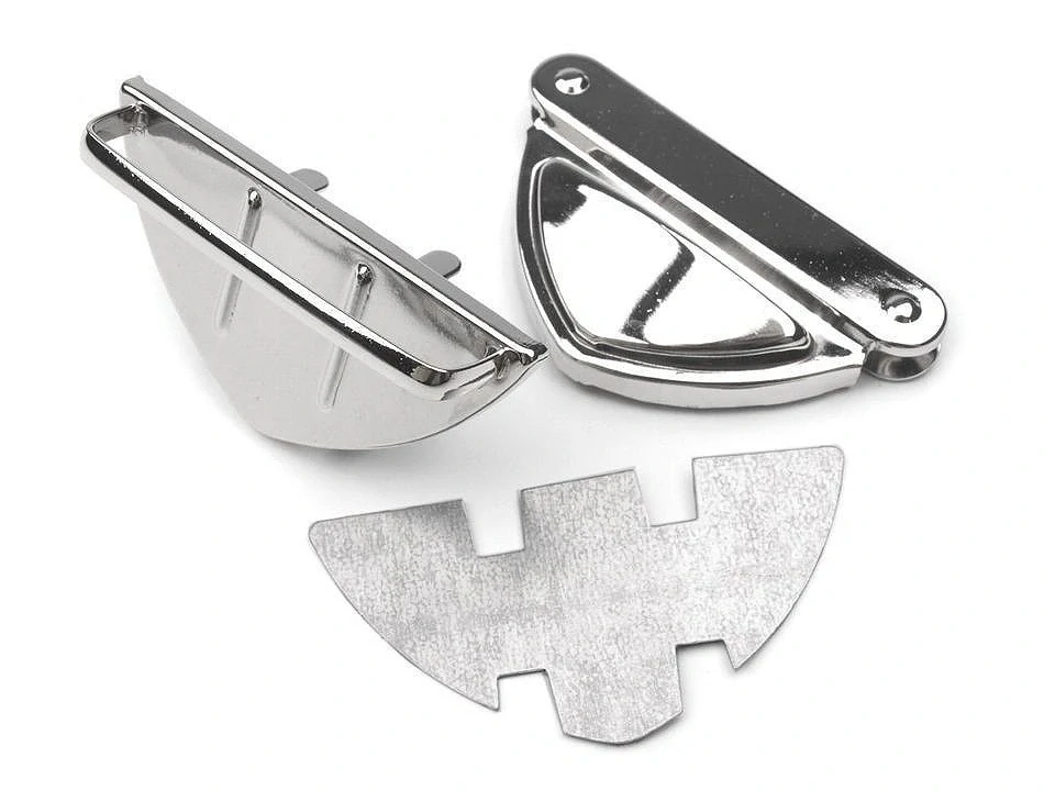 Magnetické zapínání na kabelku/batoh 50 × 25 mm – stříbrné