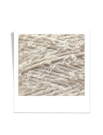 Bobbiny Bouclé 3 mm - macramé šňůra s alpakou, 100 m - Beige