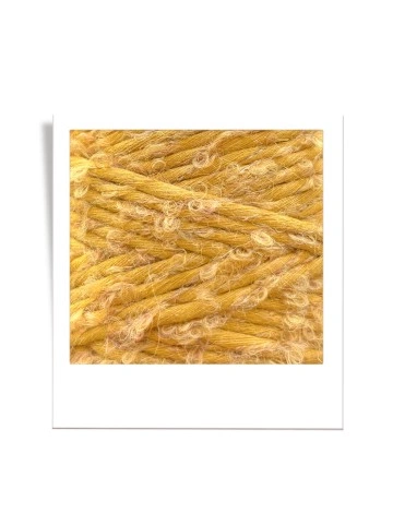 Bobbiny Bouclé 3 mm - macramé šňůra s alpakou, 100 m - Mustard