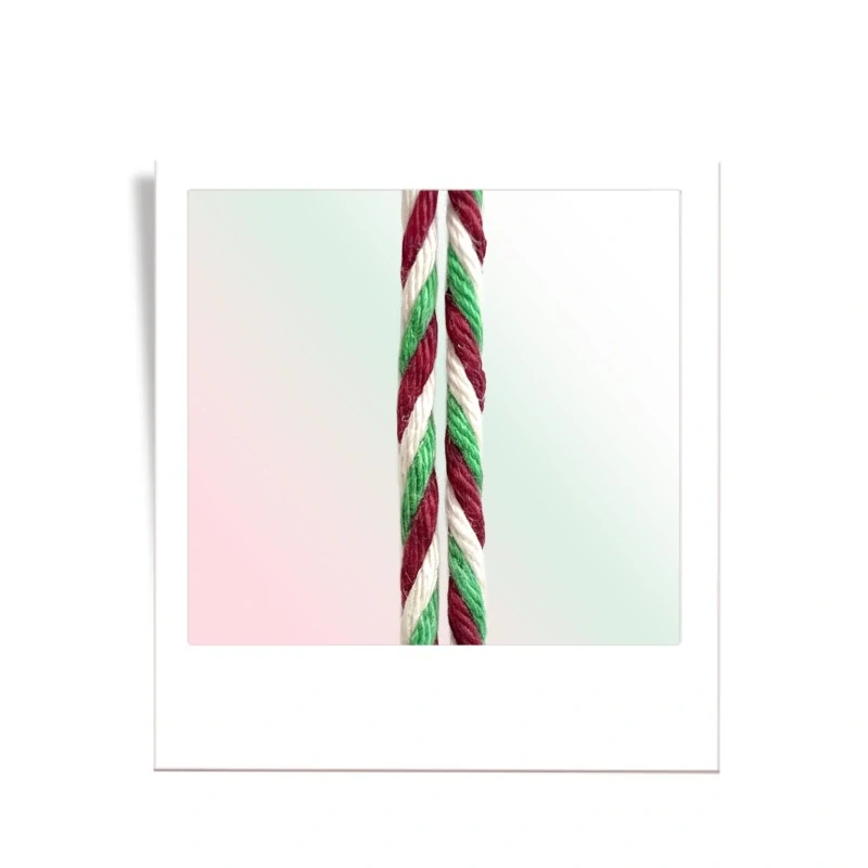 Bobbiny 3PLY Macramé 1,5 mm – Elf Stripes, 35 m