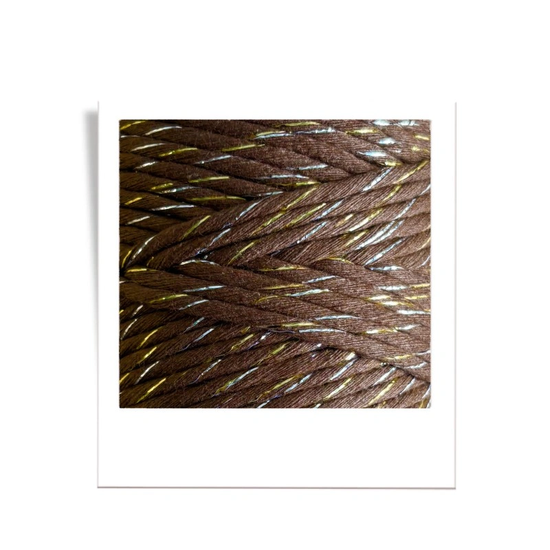 Bobbiny Macramé 3 mm – Shiny Chocolate Brown, 100 m