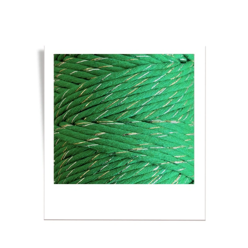 Bobbiny Macramé 3 mm – Shiny Jade Green, 100 m