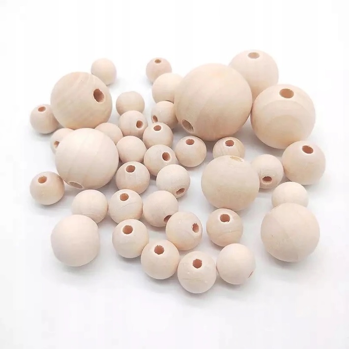 Dřevěný korálek Ø15 větší průvlek - natural