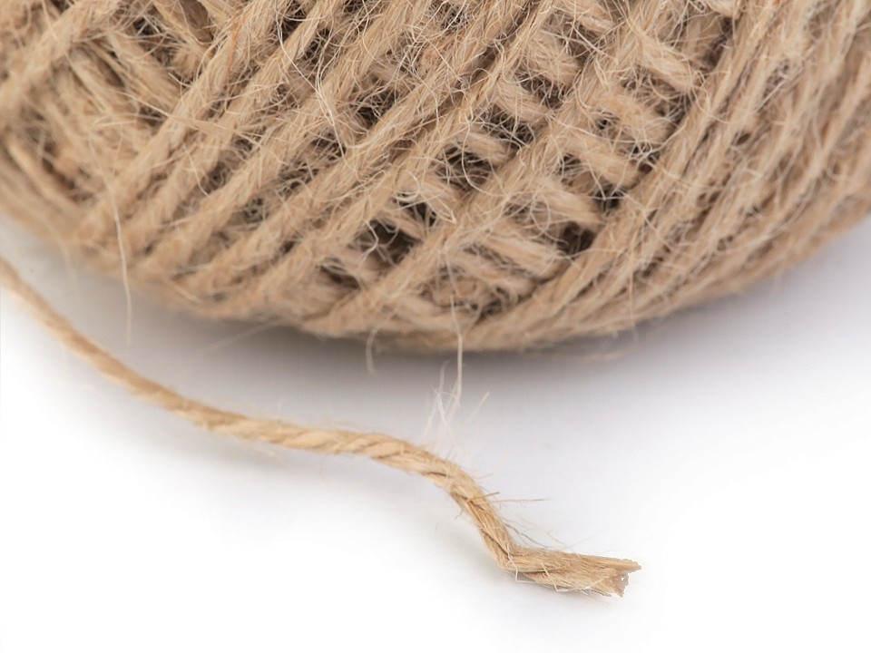 Jutový provázek Ø2 mm - světlá režná