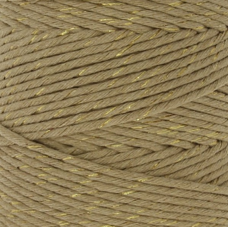 Macrame příze KaFanta PREMIUM 3mm/200m - beige gold
