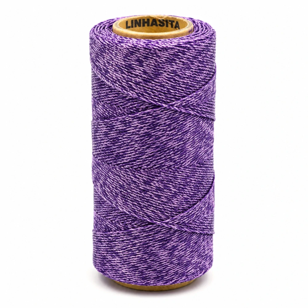 Voskovaná šňůra Linhasita 1 mm - barva PURPURA - 10m