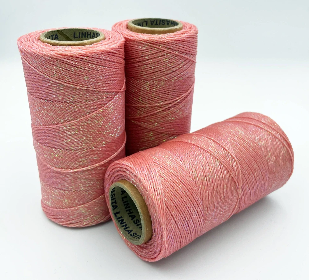 Voskovaná šňůra Linhasita 0,5 mm - barva Salmao - 10m