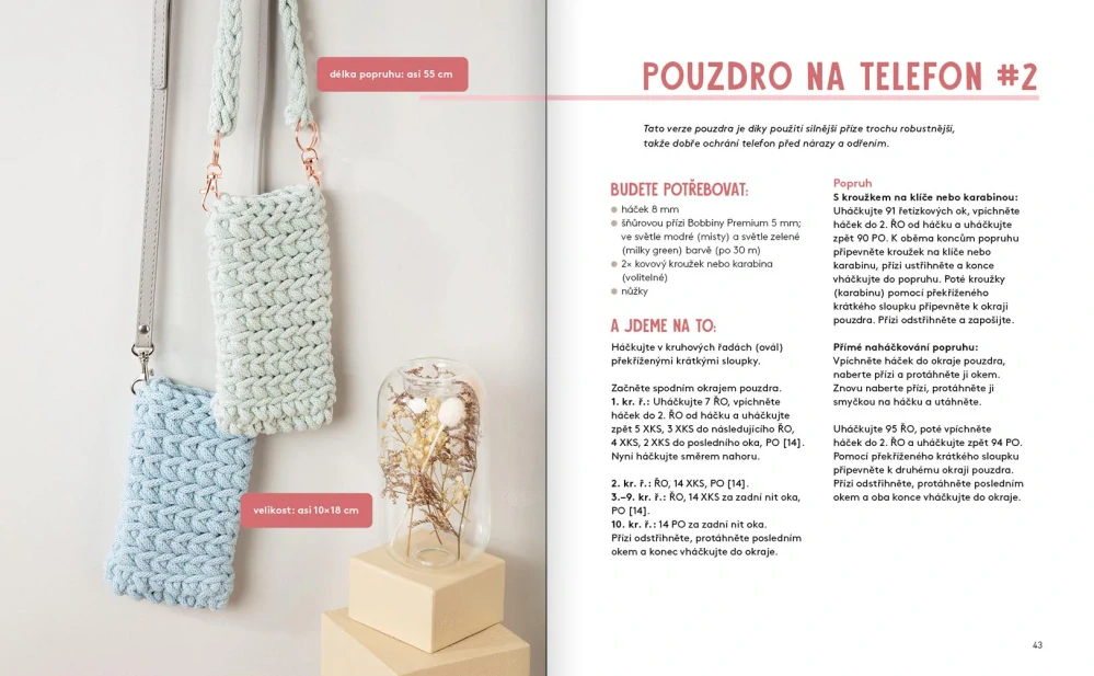 Háčkujeme ze šňůrové příze – moderní návody na stylové doplňky