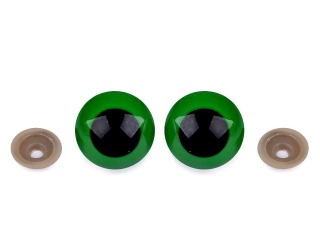 Oči pro macrame sovu 30mm zelené