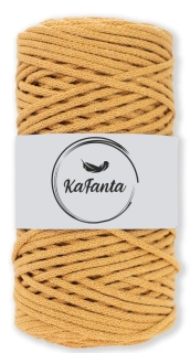 Bavlněná šňůra KaFanta 3 mm - hořčicová