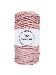 Bavlněná šňůra KaFanta 3 mm - pudrově růžová