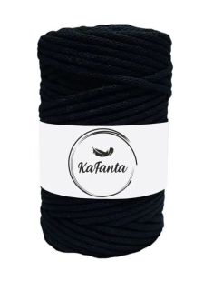 Bavlněná šňůra KaFanta 5 mm - černá