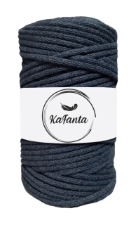 Bavlněná šňůra KaFanta 5 mm - grafitová