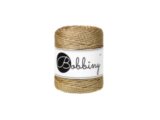 Macrame Bobbiny 3PLY regular metallic Satin gold