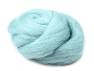Ovčí rouno česané - akvamarínová