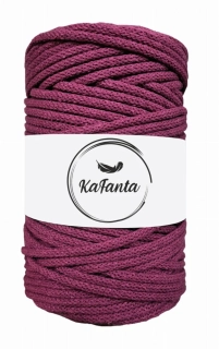 Bavlněná šňůra KaFanta 5 mm - purpurová