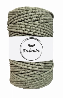 Bavlněná šňůra KaFanta 5 mm - světle olivová