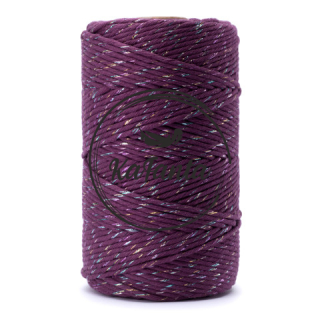 Macrame příze KaFanta PREMIUM 3mm/100m - plum rainbow