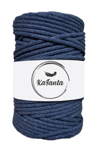 Bavlněná šňůra KaFanta 5 mm - jeansová