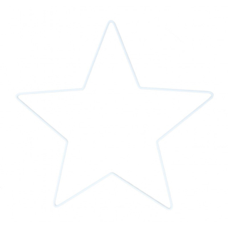 Kovová hvězda Ø20 cm - bílá