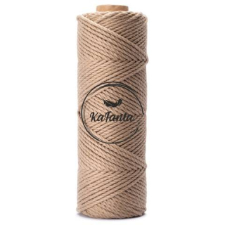 Bavlněná šňůra KaFanta Premium 3PLY 2mm - mokka