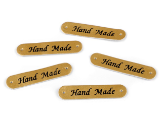 Cedulka Hand made - zlatá
