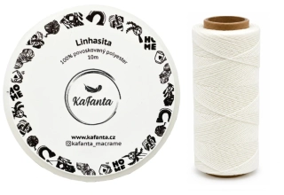 Voskovaná šňůra Linhasita 0,75 mm - barva Natural - 10m