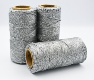 Voskovaná šňůra Linhasita 0,5 mm - barva PRATA