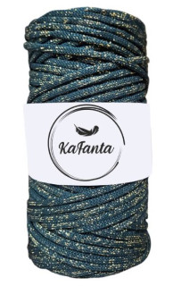 Polyesterová příze plochá 5mm/100m glitter green