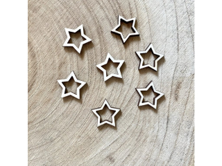 Mini dřevěný výřez hvězdičky 2 cm