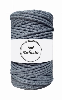 Bavlněná šňůra KaFanta 5 mm - tmavě šedá