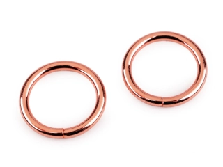 Kovový kroužek Ø30mm - růžově zlatý