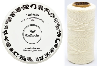 Voskovaná šňůra Linhasita 1 mm - barva LUZ NEGRA (s barevnými odlesky) - 10m