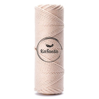 Bavlněná šňůra KaFanta Premium 3PLY 3mm - frappe