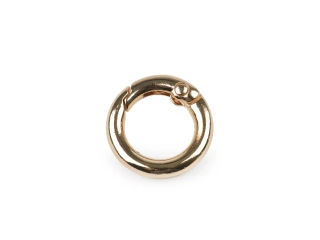 Kovová karabina kulatá - 13 mm - růžové zlato