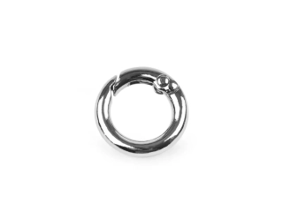 Kovová karabina kulatá - 13 mm - nikl