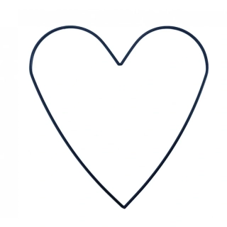 Kovové srdce 30x30cm - černé