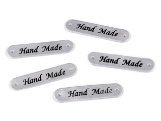 Cedulka Hand made - stříbrná