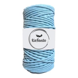 Bavlněná šňůra KaFanta 3 mm - azurově modrá