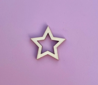 Dřevěná hvězda 5cm