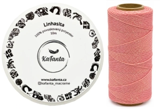 Voskovaná šňůra Linhasita 0,5 mm - barva Salmao - 10m