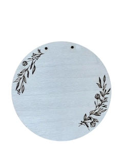 Dřevěné kolečko pod andílka Ø18 Květy I.