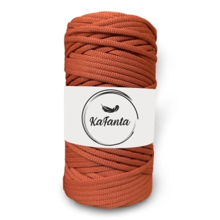 Polyesterová příze plochá 5mm/100m cihlová