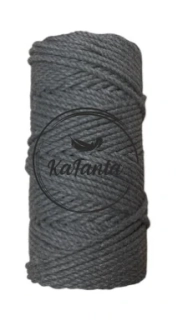 Bavlněná šňůra KaFanta Premium 3PLY 3mm - anthracite