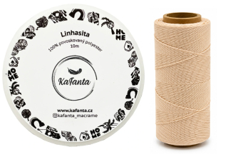 Voskovaná šňůra Linhasita 1 mm - barva 924 - 10m