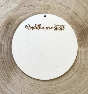 Dřevěné kolečko pod andílka Ø13 Andělka pro štěstí