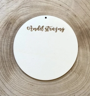 Dřevěné kolečko pod andílka Ø10 Anděl strážný