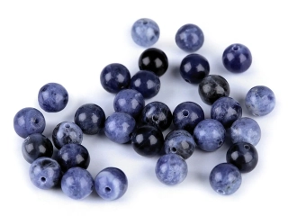 Minerální korálky Sodalit Ø6 mm - 10 ks